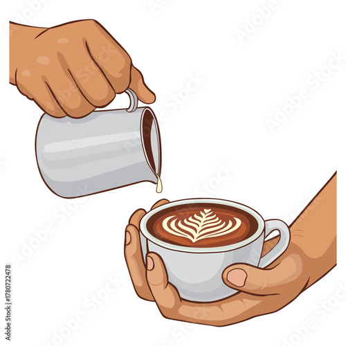 Latte Art Pouring Practice