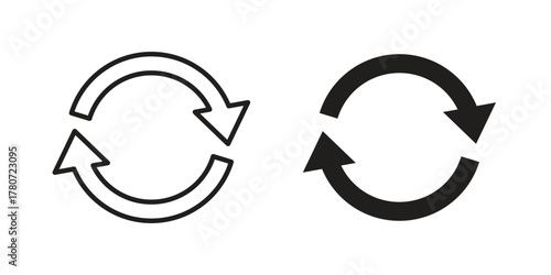 Recycle icon silhouette vector designs. Editable Strokes