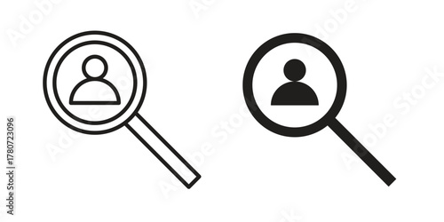 Recruitment icon silhouette vector designs. Editable Strokes