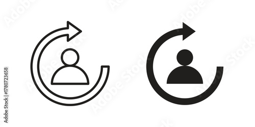 Retention icon silhouette vector designs. Editable Strokes
