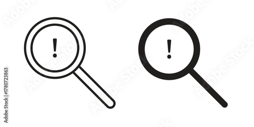 Risk analysis icon silhouette vector designs. Editable Strokes