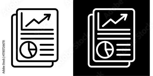 Documents Icon Set White Style Collection