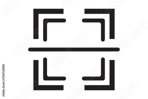 scanner, scanning, scan icons. QR code scanner icons vector. Scan frame symbol. Digital scanning qr code illustration.