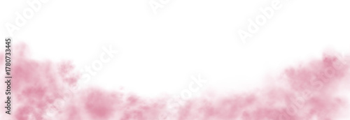 Pink smoke or haze, overlay effect on a white background, magic fog, vapor on floor. Abstract vector illustration