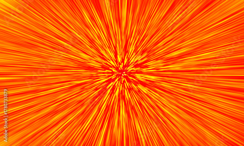 Orange Yellow Radial Burst Abstract Energy Explosion Background Vector Design.