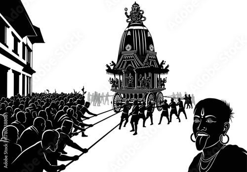 Indian Festival Procession of the Chariot | Celebration of Faith and Tradition