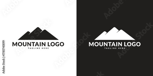 mountain logo icon vector silhouette illustration