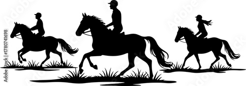 Horse Riders Silhouette