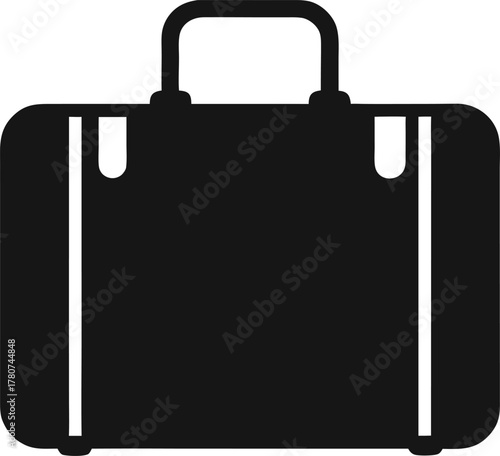 Suitcase silhouette  icon vector on white background 