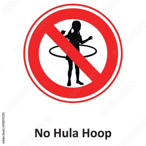 No Hula Hoop Vector icon which can easily modify or edit