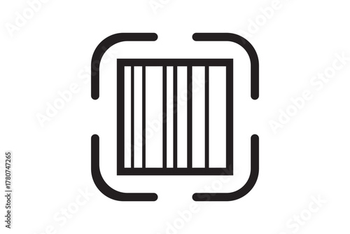 Digital scanning qr code icons isolated on a white background. Barcode scanner icon. QR code for payment. QR codes scan in black color flat styles for smartphone. Barcode icon.