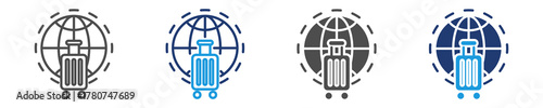travel icon set multiple style