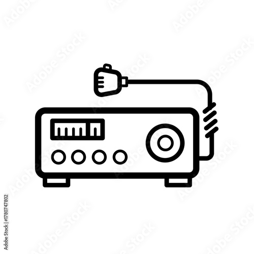CB radio communication,  station line  - vector icon