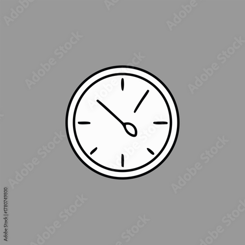 A minimalist clock icon representing time, precision, and punctuality. 