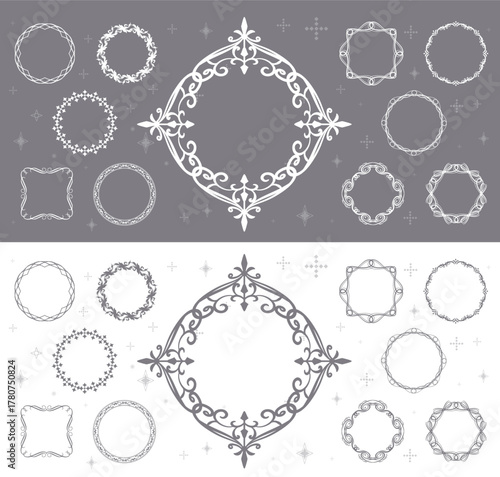 Luxury card design. Antique decorative design. Elegant edge pattern.