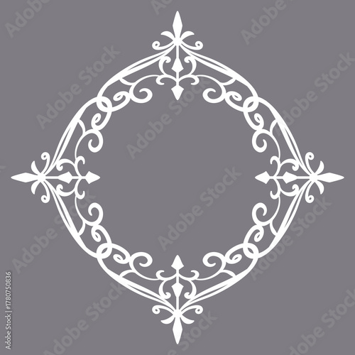 Luxury card design. Antique decorative design. Elegant edge pattern.