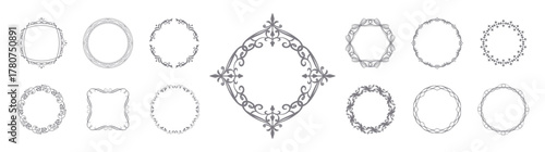 Luxury card design. Antique decorative design. Elegant edge pattern.