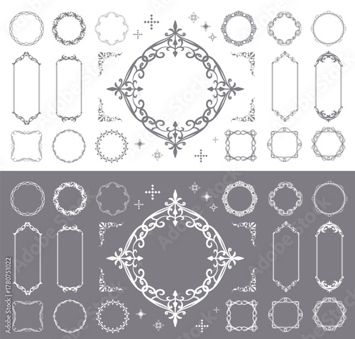 Luxury card design. Antique decorative design. Elegant edge pattern.