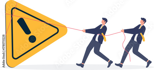 illustration of teamwork in handling important and urgent tasks
