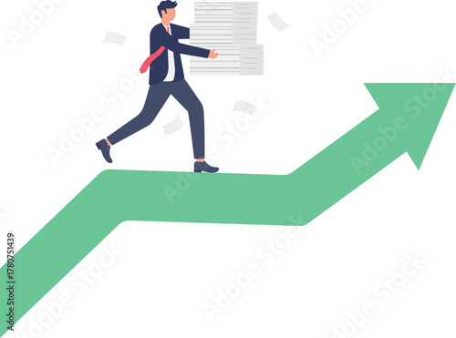 illustration of hard work in achieving and increasing business company valuation
