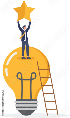  illustration of creativity in generating business ideas and innovations aimed at improving business quality

