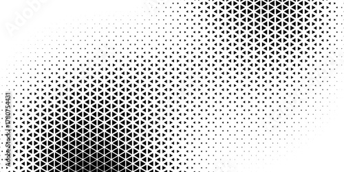 Triangular geometric pattern. Black white triangle background. vector illustration