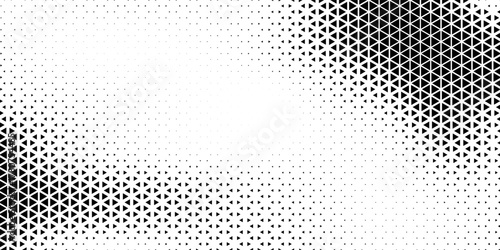 Triangular geometric pattern. Black white triangle background. vector illustration