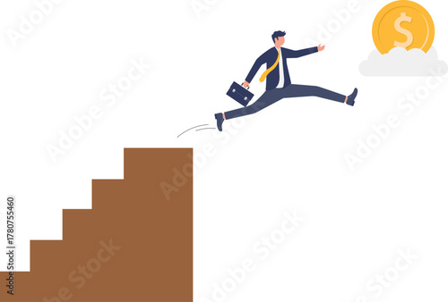 illustration of efforts to achieve and increase business revenue
