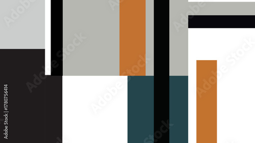 Abstract Geometric Composition A Modern Design with Blocks of Color, Clean Lines, and a Striking Visual Aesthetic for Creative Projects