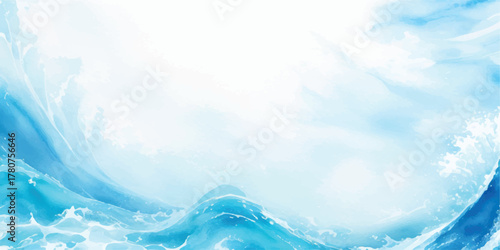 Abstract blue water background illustration with waves and light perfect for summer themes and aquatic designs