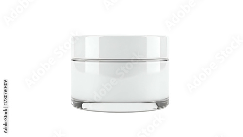 Wallpaper Mural Plain white cosmetic jar with a lid isolated against a black background Torontodigital.ca