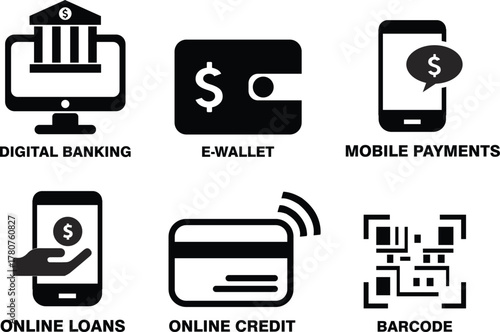 Digital Payments Icon Set