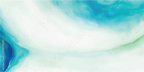 Abstract watercolor background with flowing blue and green hues a soft and calming texture for graphic design projects