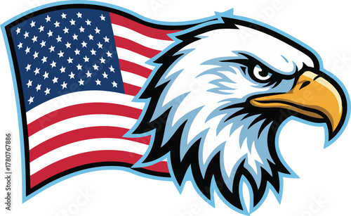 USA Eagle Vector Logo — National Pride Design
