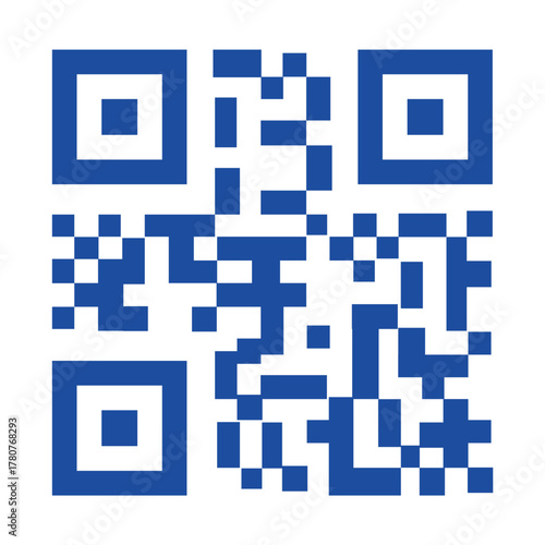 QR code icon vector. Clean flat vector illustration of a generic QR code icon for apps, payment systems, and digital marketing. Scan me QR code icon. scan QR code square icon.