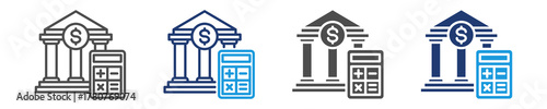 accounting  icon set multiple style