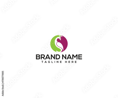 Symbolic Abstract Logo: A vibrant and modern logo design, featuring abstract forms with curves, harmonious colors, and a clean layout, ideal for a contemporary brand identity.