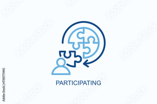 Participating Icon Or Logo Isolated Vector Illustration