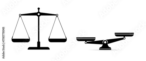 Scales, Flat design vector illustration.