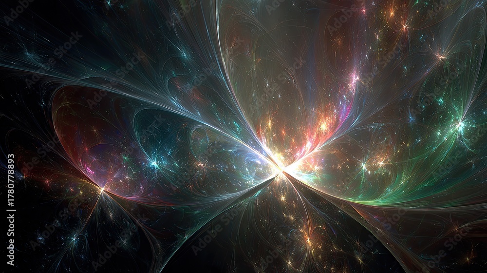 Fototapeta premium Abstract Colorful Cosmic Galaxy Design