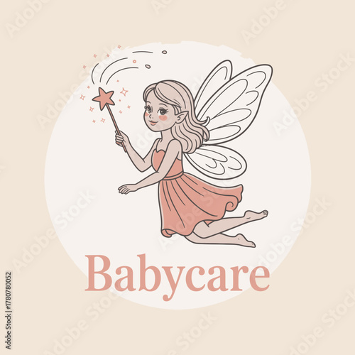 This whimsical image captures a playful fairy extending her wand to cast sparkling magic, embodying the essence of childhood enchantment and limitless imagination.