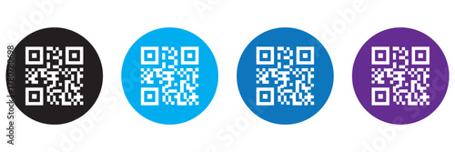 QR code vector file. Digital code identification scan. information or payment bar code. QR retail app scan. Barcode or qr code. Rectangle sticker with code for scanning., qr code icon.