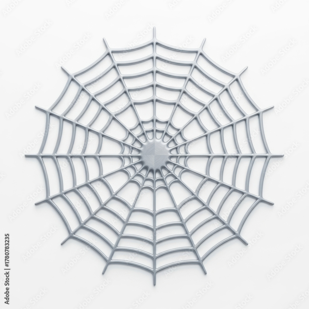 Fototapeta premium 3d spider web isolated on transparent background