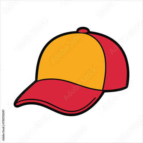 baseball cap hat vector art isolated on white background