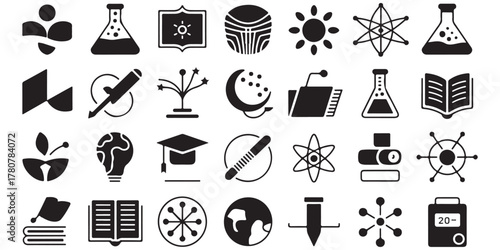  science and education icons 