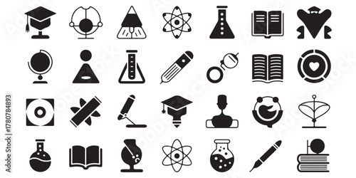  science and education icons 