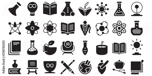  science and education icons 