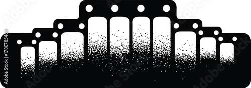 Black and White Film Strip Frame With Grainy Texture and Retro Feel