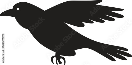Black crow raven silhouette