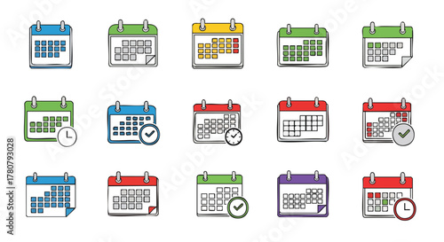 Blue Calendar Icon Reminder Important Date Schedule Illustration Design Element